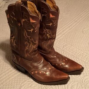 Brown Western Heeled Boots